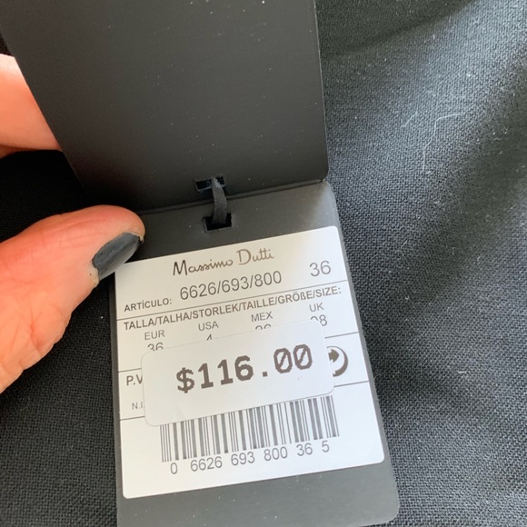 Massimo Dutti mini black dress. Woman. Size 4. NWT - Picture 3 of 5